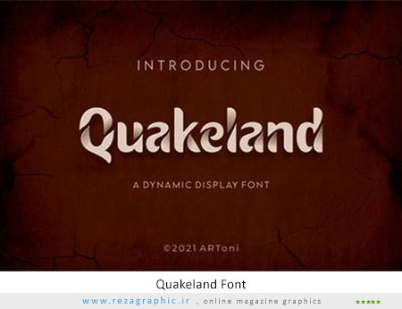 فونت جدید انگلیسی - Quakeland Font